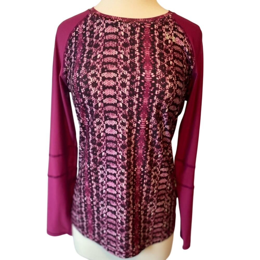 Under Armour Women's M Athletic Running Pink Alpha‎ Fitted Shirt Active Workout
